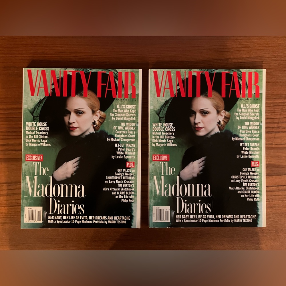 1996 Vanity Fair Madonna Diaries Magazine - 2 count (MINT condition!!)